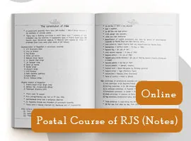 POSTAL COURSE OF RJS (NOTES)